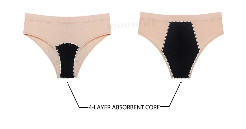 Women's Menstrual Panties Leak Proof Bikini Menstrual Strong Menstrual Cycle Absorbent Underwear Abundant Flow Menstrual Briefs