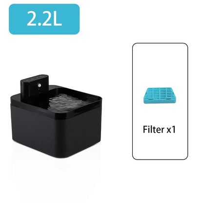2.2LCat Water Fountain Battery & Sensor 2 in 1 Drinking Fountain For Cats Dog Drinker Wireless Pet Water Dispenser Accessories