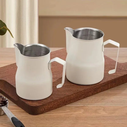 Coffee Milk Frothing Pitcher Jug Stainless Steel With Scale Espresso Steaming Pitchers Professional Milk Foam Jug Barista Craft