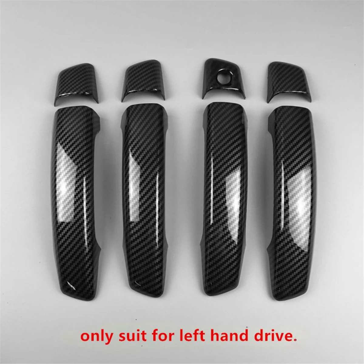 Auto Accessories Carbon Fiber ABS Car Exterior Door Handle Door Cover Trim Decals for Audi A3 8V 2014-2018