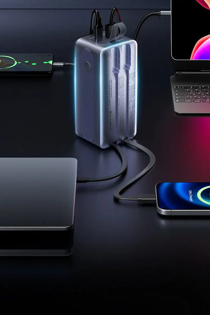 PD100W GaN Power Bank 20000mah/30000mah Build in Line High Definition LED Screen UFCS Phone Laptop Phone Portable Fast Charging