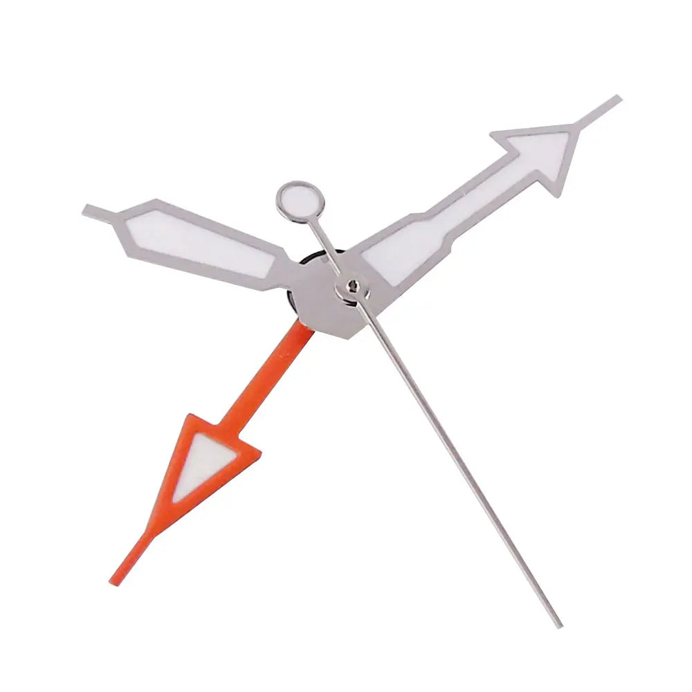 29mm NH34 Watch Dial Face Hand Set for S NH34 GMT Movement Orange Black Dial Plate Green Luminous SKX Mod Parts