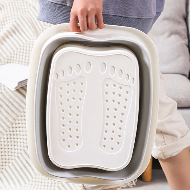 Foldable Footbath Massage Bucket Soaking Bucket Folding Basin Spa Foot Bath Bucket Household Sauna Bathtub Pedicure Bath Bathtub