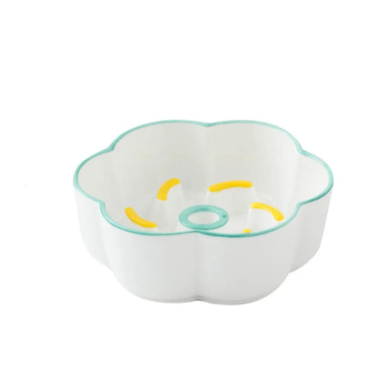 Ceramic Cat Slow Food Bowl Cute Creative Dog Food Feeding Basin Multi-use Large Capacity Pet Drinking Feeder Water Container