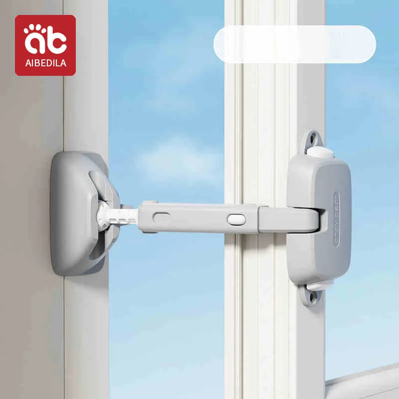 AIBEDILA Window safety door lock buckle childen protection high-rise anti fall windproof fixed limiter for window opening