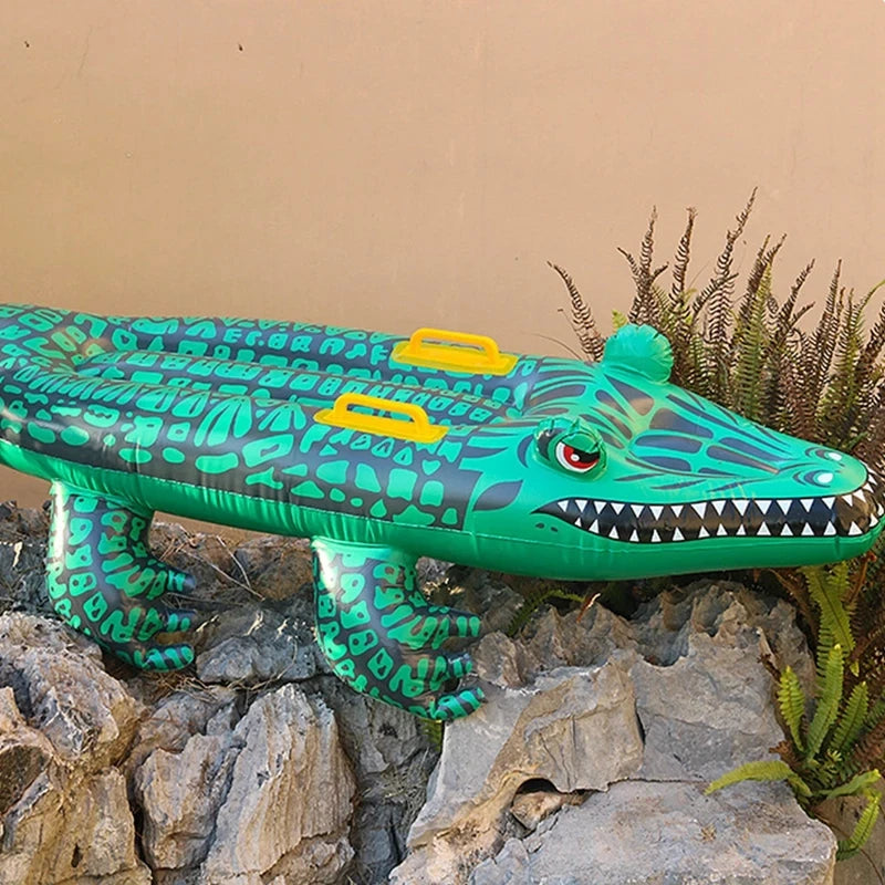 Inflatable Floating Row Children Adults Water Toys Crocodile Shape Simulation Inflatable Animal for Swimming Kids Pool