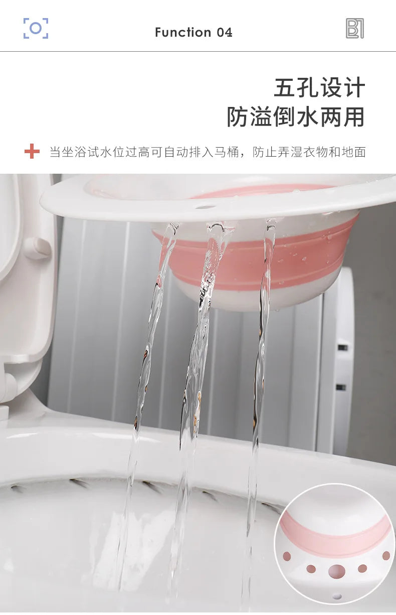 Bath for Toilet Hemorrhoids  for Postpartum Pregnant-Women or Hemorrhoids, Foldable Hangable Storage Large-Capacity Private Care