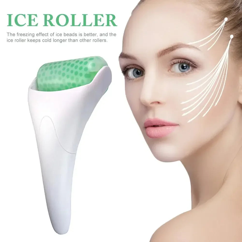 Rotating beauty ice roller is a cooling ice roller massager used for facial and body massage, which can remove wrinkles