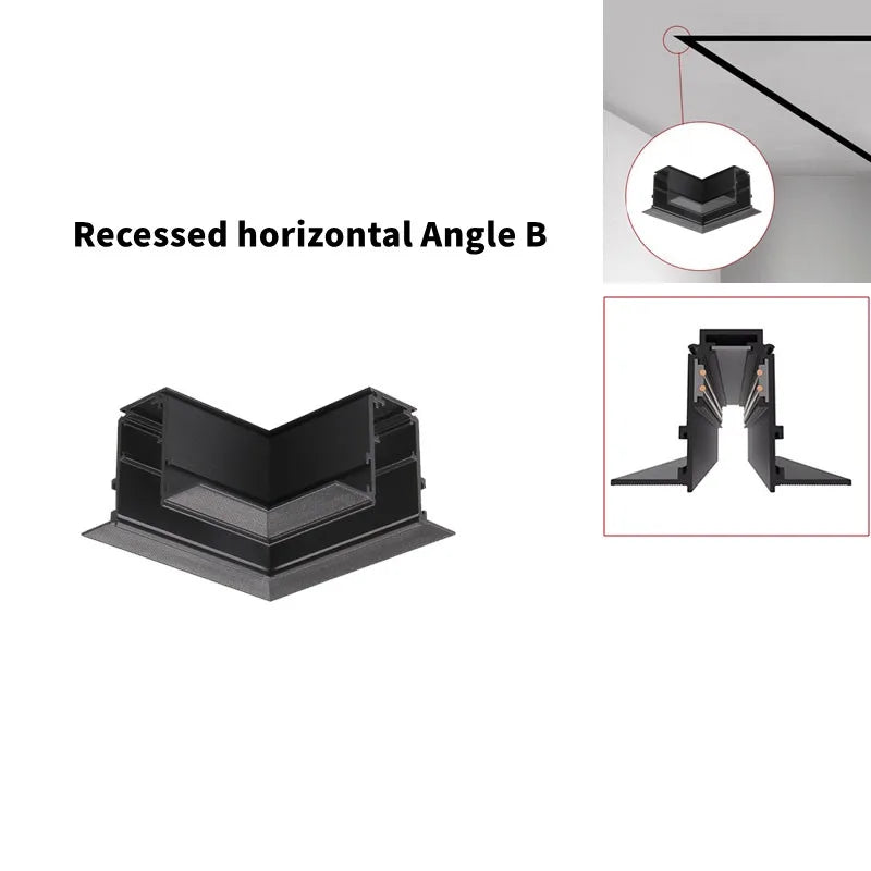 Magnetic Track Light Grille Flood Lamp Modern Embedded Flexible Linear Fixture LED Spotlight DC48V Ceiling Indoor Living