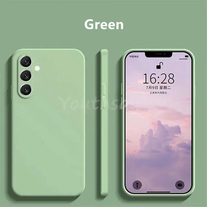 For Samsung Galaxy A55 5G Liquid Silicone Case Samsung Galaxy A55 Cover Funda Coque Soft TPU Phone Bumper Samsung Galaxy A55