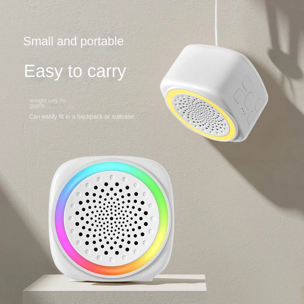 with RGB Lighting Baby White Noise Machine White 26 Types Soothing Music Sleep Sound Player Night Light Soft Lighting with Timer