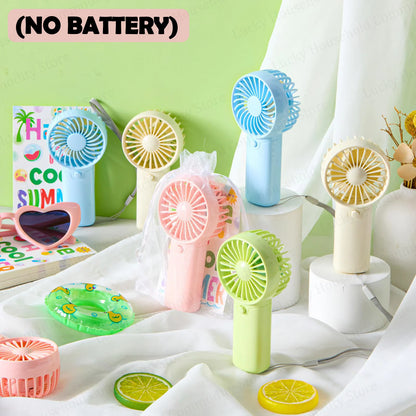 12-120PCS Portable Handheld Fan Bulk Wedding Fans for Guest Mini Handheld Fan Battery Powered Fans with Thank You Cards