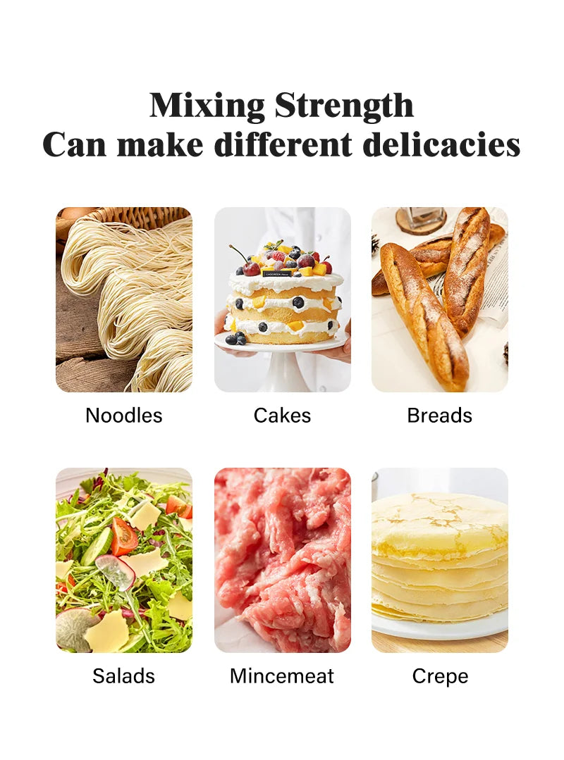 SUNATUR Electric Kitchen Blender Machine: Stand Mixer with Planetary Beater, Supports Dough Mixing,Processor for Home Appliances