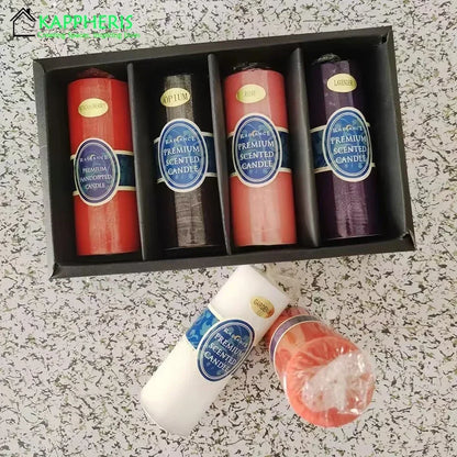 Flameless Pillar Candles Black Red Yellow Scented Candles Large Soy Wax Prayer Church Candles Aromatherapy