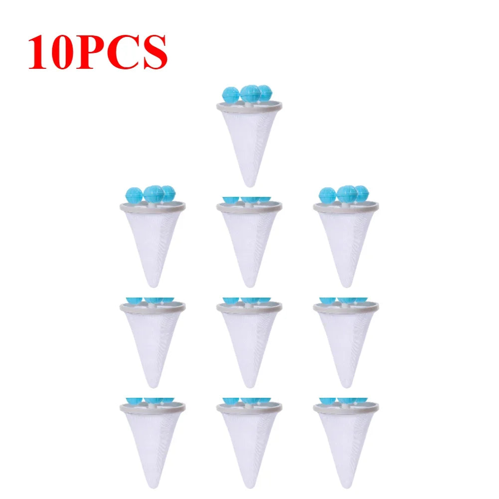 1-10pcs Washing Machine Filter Net Floating Lint Filter Mesh Bag Reusable Pet Hair Catcher Remover Laundry Cleaning Tool