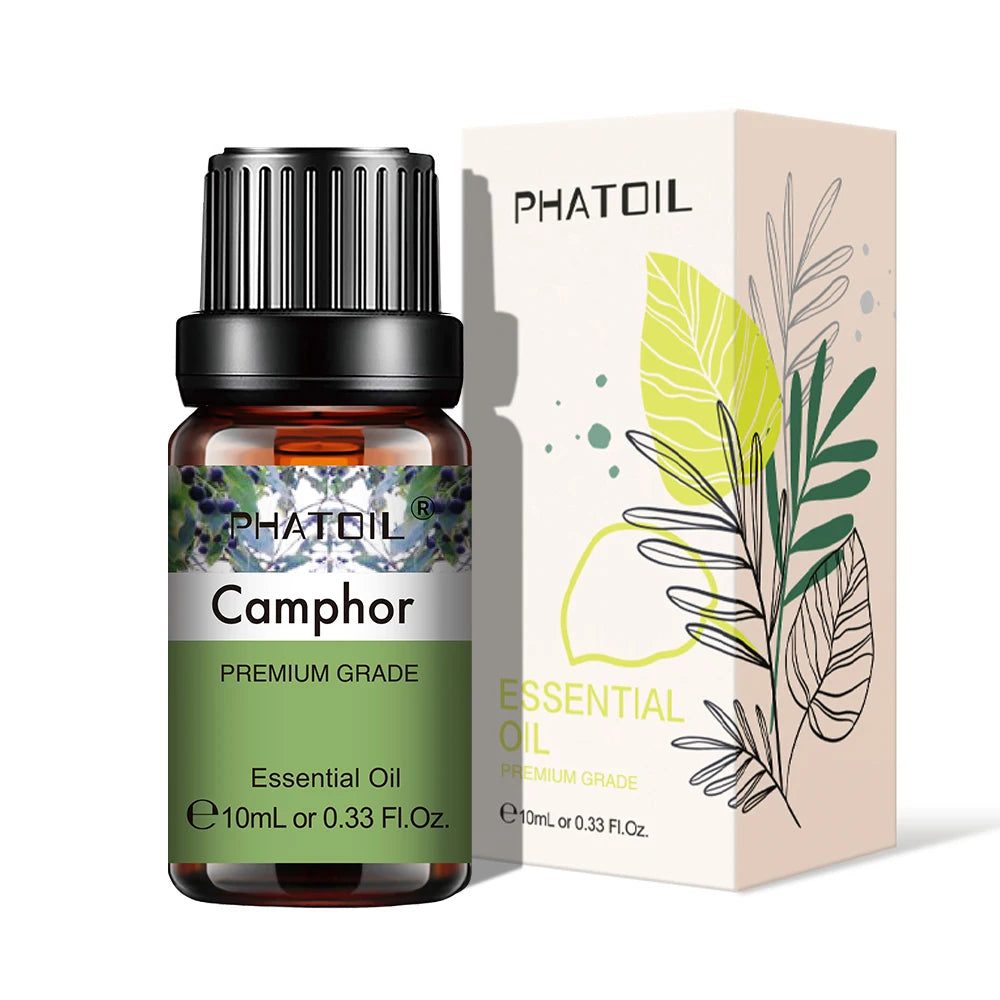 PHATOIL Natural Plant Essential Oil 10ml Eucalyptus Rose Lemon Bergamot Vanilla Peppermint 1PCS Aroma Essential Oil For Diffuser