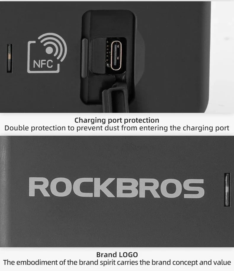 ROCKBROS Bicycle Smart Lock NFC Lock Aluminum Alloy High Strength Waterproof Anti-theft Safety U-Shape Lock MTB Road Bike Cyclin