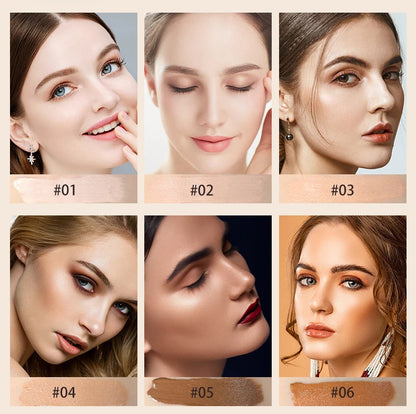 6-color Flawless Foundation, Improving Uneven Skin Tone, Light, Medium Coverage, Semi-matte, Vegan.