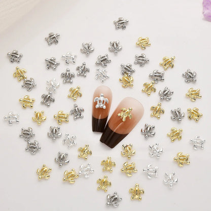 50Pcs New Nail Accessories Cute Hollow Turtle Summer Style Nail Accessories Accessories