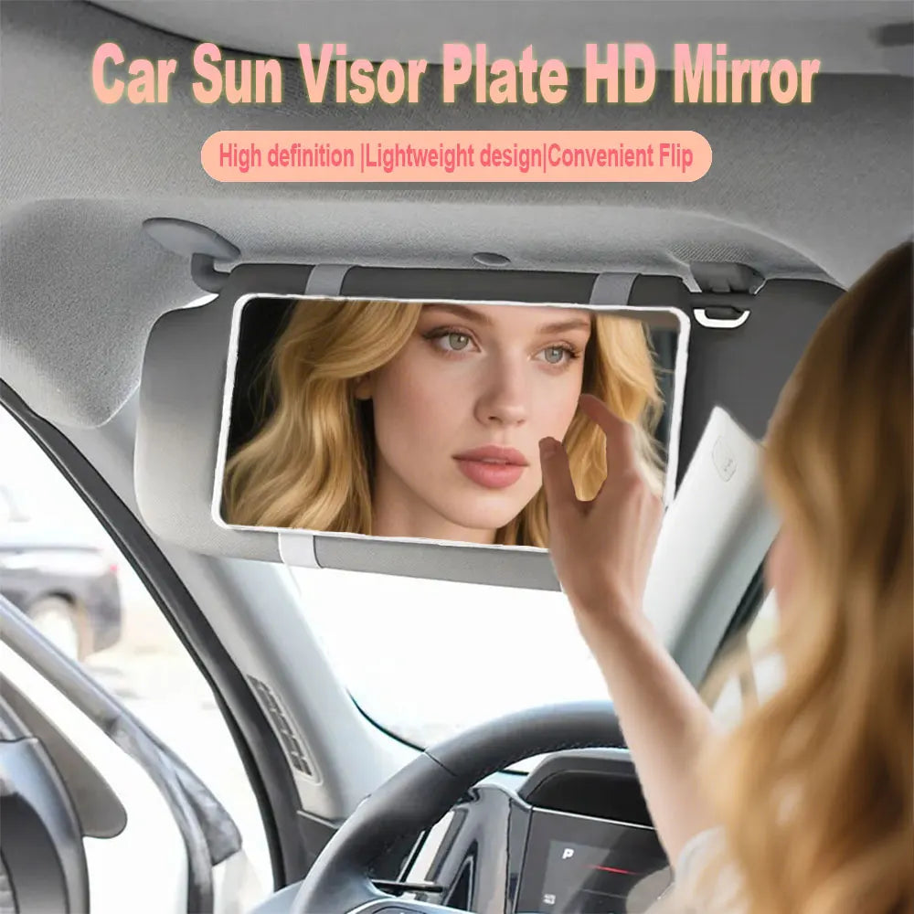 Portable Car Makeup Mirror Universal Car Interior Mirror Auto Sun-Shading Visor HD Mirrors For Girls Women Car Accessories