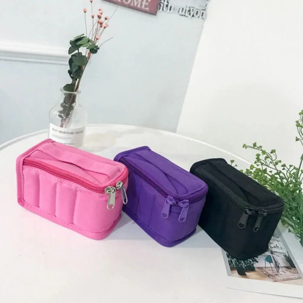 8-Grid Essential Oils Carry Case Moisture-proof Shockproof Cosmetic Organizer Box Handle Convenient Essential Oils Container