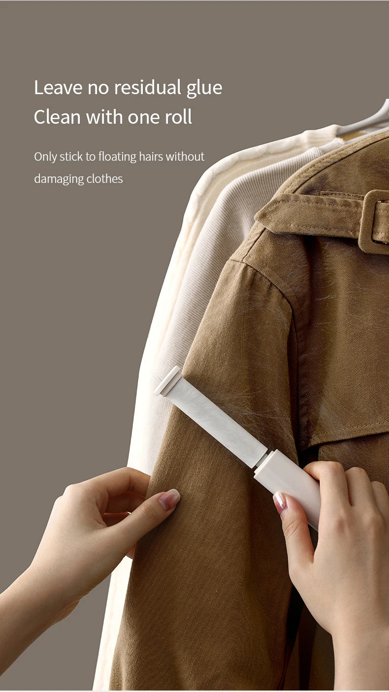 Portable Mini Clothing Lint Roller For Vercoats Woolen Clothes Static Electricity Grooming Brush for Pet Hair