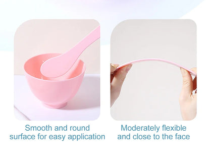 DIY 6 Set Silicone Mask Mud Essential Oil Bowl Skin Care Mud Bowl Spoon Tools Convenient Clean Durable Makeup Portable Skin Care