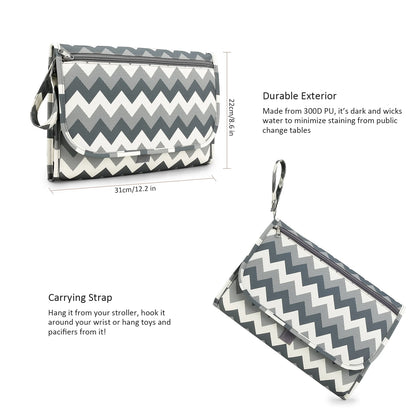 Changing Pad Detachable Travel Changing Pad Fully Padded Lightweight & Waterproof Diaper Changing Pad Baby Shower Gifts