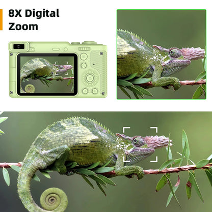 HD 50MP Digital Camera Autofocus Vlogging Camera with 2.4" Large Screen Camcorder Camera For kids Beginner Camera 8x Dual Camera