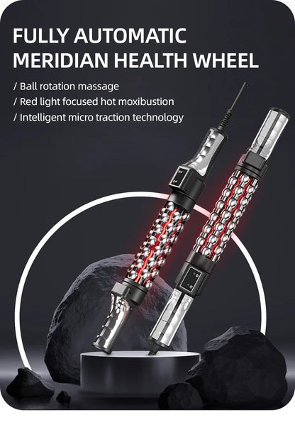 Relaxed Red Light Heated Massage Device 36W Roll Massager 360 Rotating Inner Ball Roller For Whole Body Anti Cellulite