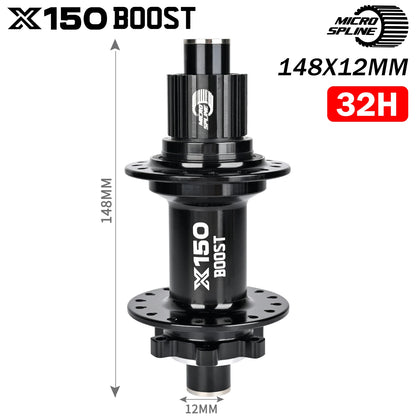 Nanlio Bicycle hubs X150 BOOST 6 Pawls 150T Noise 4 Bearing Hubs 110x15 148x12MM 8 9 10 11 12 Speed MTB Bike Hubs 28/32 Holes