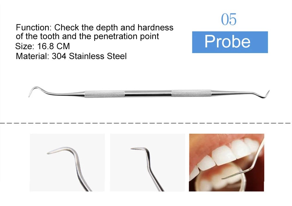 Stainless Steel Dentist Prepared Tool Box Dental Tools Kit Dental Mirror Probe Tweezer Dental Oral Care Instrument Dentistry sup