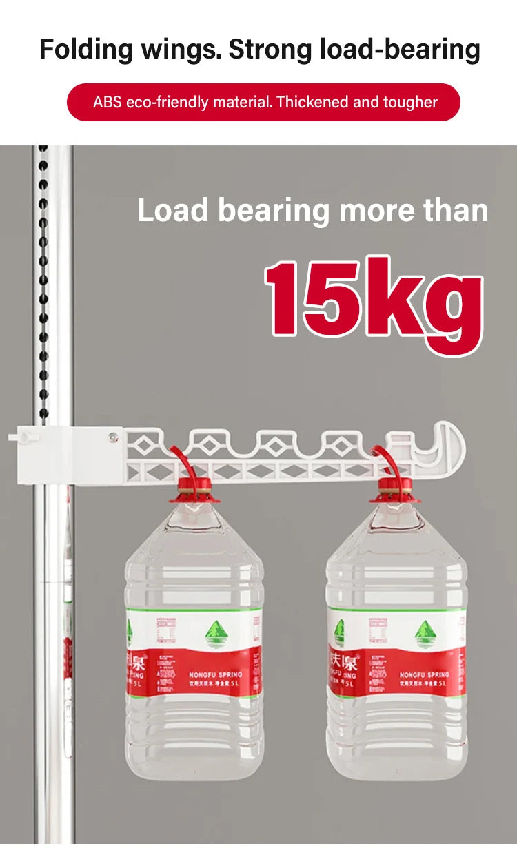 Household Flooring drying rack indoor telescopic pole drying rack Balcony Window Retractable drying rod Fixed Hanging Coat Racks