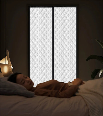 Winter warm cotton door curtain, partition curtain, thickened windproof curtain,no punching magnetic door curtain,light blocking