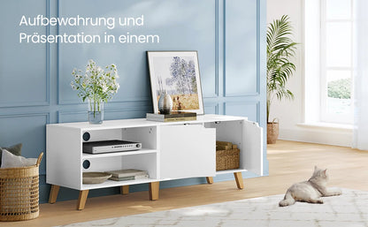 VASAGLE Low board TV wardrobe, Long 140cm, for television up to 65 inches