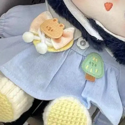 20cm Dress-up Doll's Clothes Cotton Doll Cute Clothes Cartoon Plush Doll Clothes Naked Doll Regular Body Only Clothes No Doll