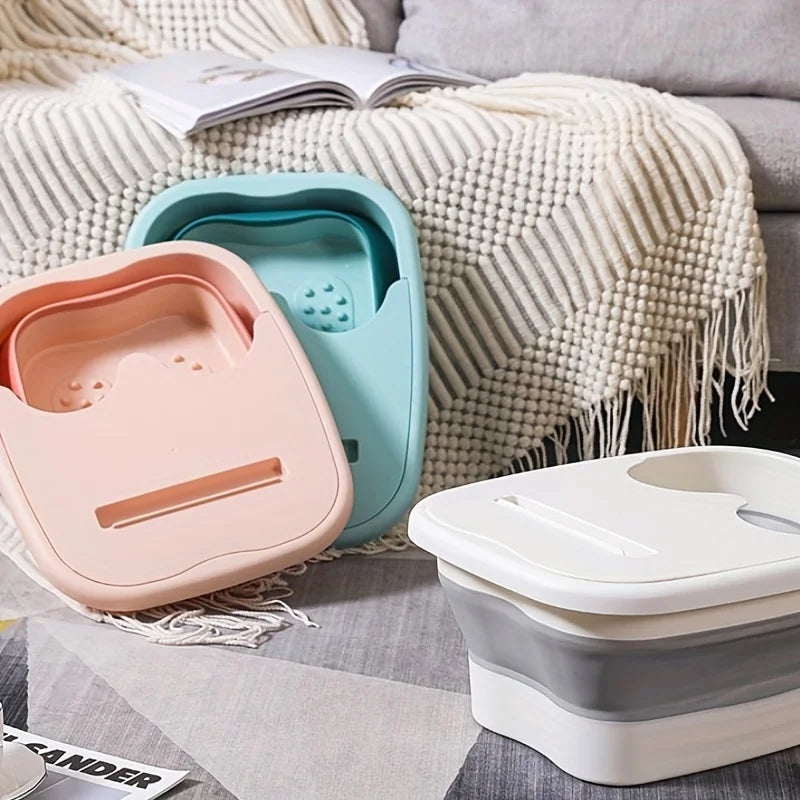Footbath Massage Bucket Spa Foot Bath Bucket Household Soaking Bucket Folding Basin Sauna Bathtub Pedicure Foldable Bath Bathtub