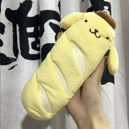 Anime Pompompurin Pencil Case Creative Bread Shaped Purse Student Pen Pouch Kids School Supplies Student Stationery Gift