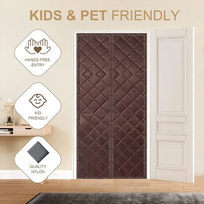 Winter Door Curtain Windproof Warm Partition Curtain Magnetic Door Curtain Punch-free Door Curtain Bedroom Block Curtain