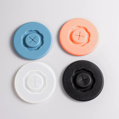 Silicone Cup Lid Glass Drink Cover Durable Heat-Resistant All-Matching with Straw Hole Bottle Accessories Flexible Washable