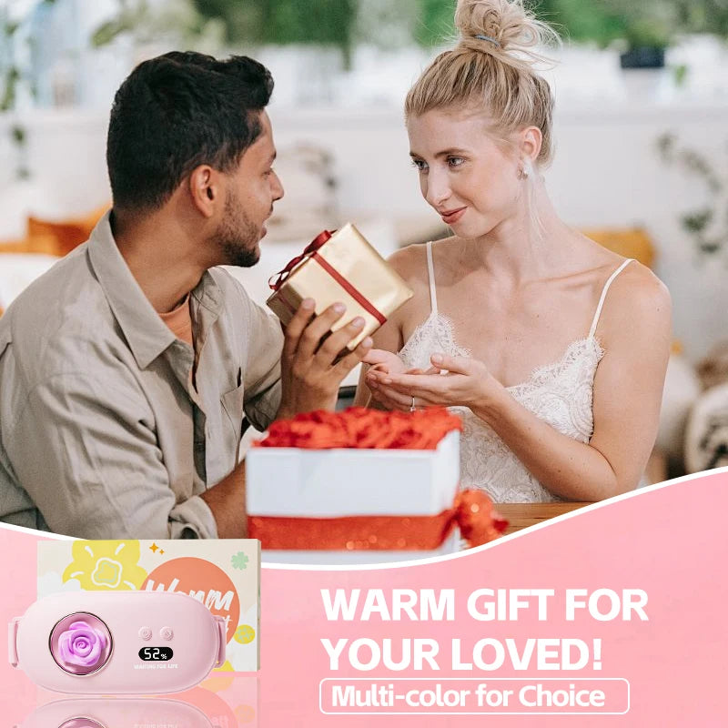 Electric menstrual cramps massager vibrating belt menstrual belt abdominal warming belt