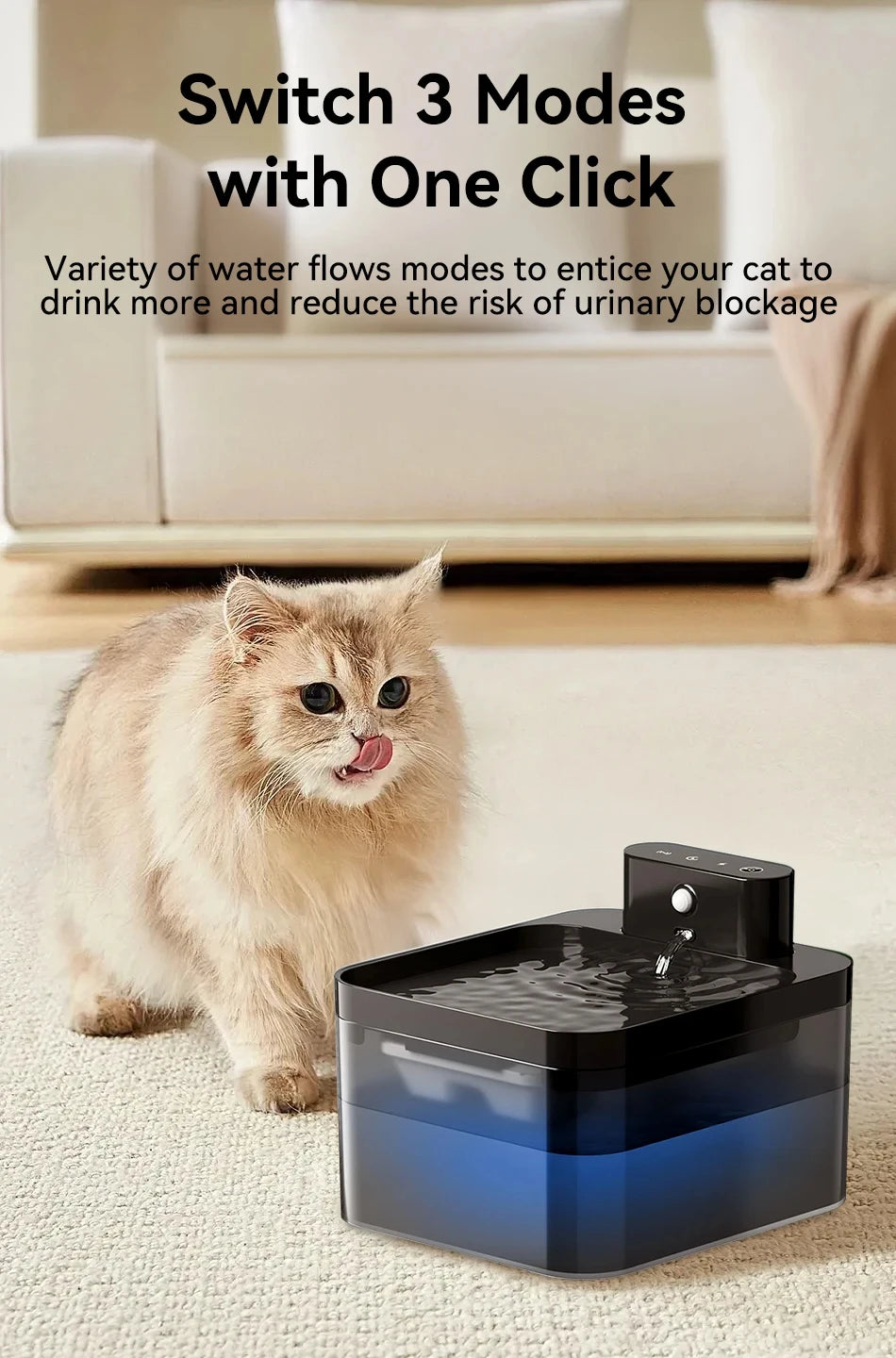 Wireless Automatic Cat Water Fountain 2600mAh Pet Water Dispenser For Dog Cat Infrared Sensor Smart Pet Drinkier Fountain