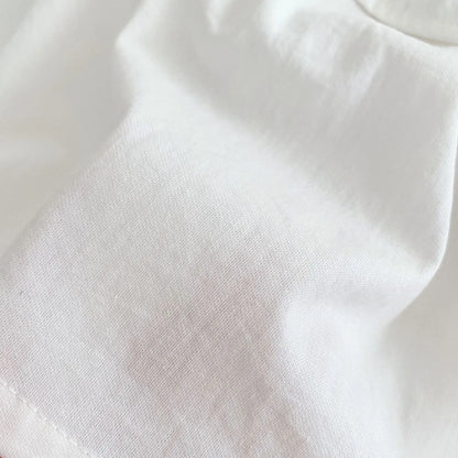 Baby T-Shirt, New Summer Trend For Boys And Girls, Versatile Ruffle Collar Short Sleeved Shirt, Top White Versatile Style