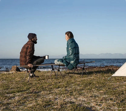 Camping Cot Outdoor Exquisite Camping Folding Bed Lightweight and Portable Safe and Stable High and Low Dual-use Folding Bed