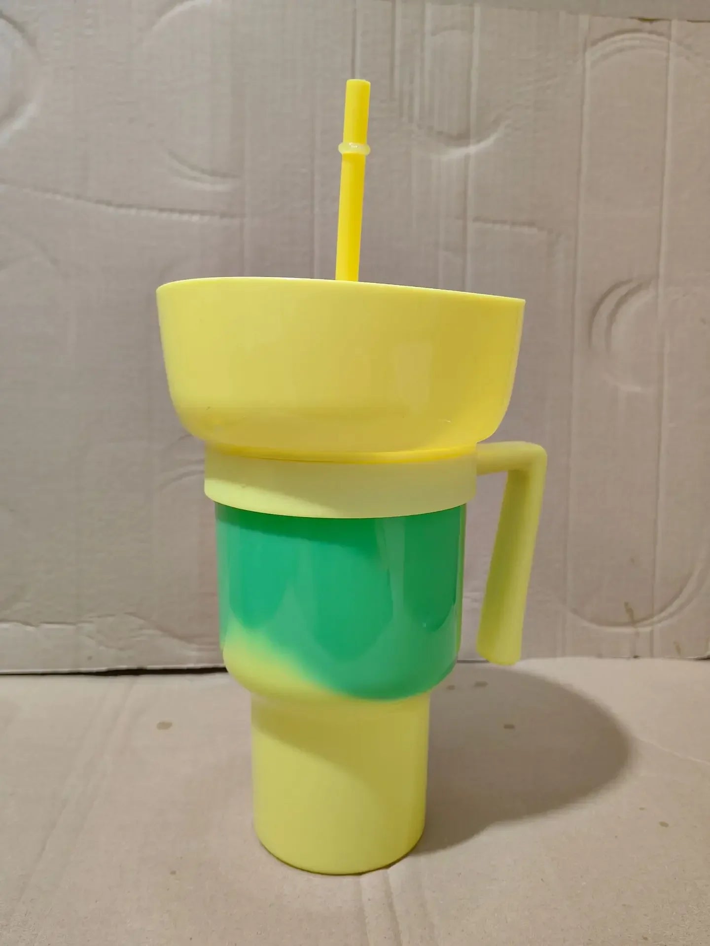 Popcorn Beverage Cup Snack Cups Straw Cup with Handle Water Bottles with Straw Coffee Cup Mug