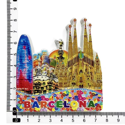 Europe Spain Barcelona Madrid Valencia Alicante Benidorm  3D Fridge Magnets Decoration Handicraft Magnetic Refrigerator