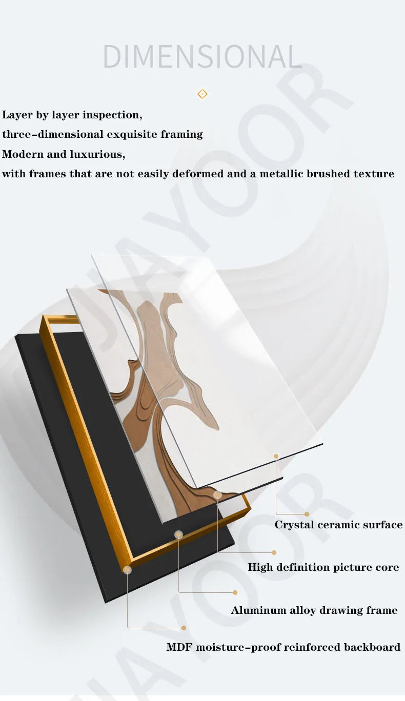 Entrance Decoration Pendant Lamps Luxury Abstract Plant Corridor Hanging Painting TV Background Wall Painting With  Light Lustre