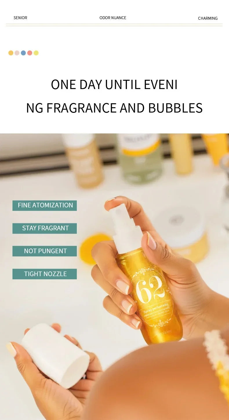 Body fragrance spray Fresh air Scent Long Fruity Non-irritating Portable Liquid Perfume Moisturizes Skin For Men And Women 90ml