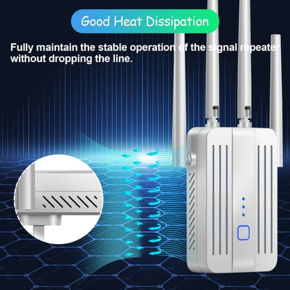 WiFi Repeater 1200Mbps Extender Dual Band Wifi Signal 2.4G 5GHz Wi-Fi Amplifier Router Long Range Booster High-Speed Bands