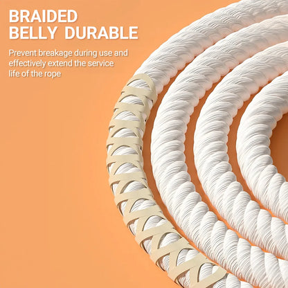 ST ORIGINAL  3/10/15m Thick Long Jump Rope Spring Group Skipping Rope Anti-slip Wooden Handles School Collective Sports Shaking